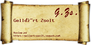Gellért Zsolt névjegykártya